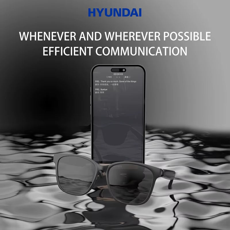 HY-C8 Smart Glasses AI Intelligent Translation Wireless Bluetooth Glasses Real-Time Simultaneous Interpretation Headset