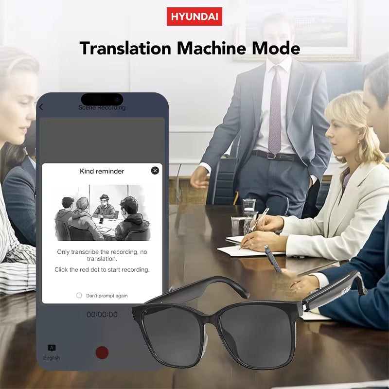 HY-C8 AI Glasses Earphones with Camera Function Voice Translation Smart Glasses Multi-Function Keys for Sports