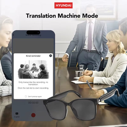 HY-C8 AI Glasses Earphones with Camera Function Voice Translation Smart Glasses Multi-Function Keys for Sports